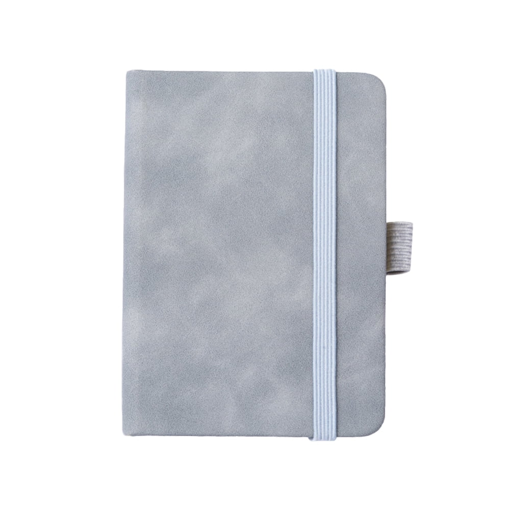 Leather Cover Pocket Notebook With Pen Holder Page Marker Ribbons