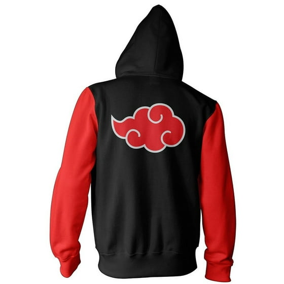 Naruto Naruto Akatsuki Cloud Black and Red Hoodie