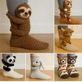 thumbnail image 7 of Animal Socks for Women,3D Knit Funny Hug Sloth Striking Animal Aocks for Kids,Hand Soft Breathable Cotton Socks (Rabbit), 7 of 7