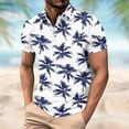 thumbnail image 2 of Riecok Mens Hawali Shirts Short Sleeve Collared Pullover Hawali Printed Button Down Mesh Tee Shirts Beach Vacation Tops, 2 of 5