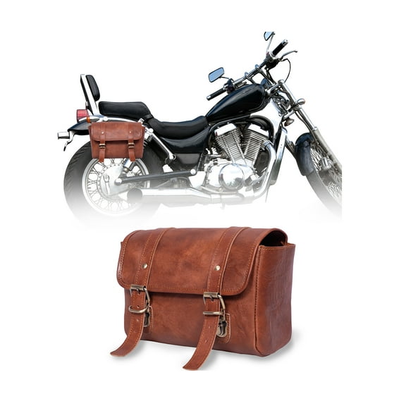 Genuine Leather Handmade Motorcycle Side Bag