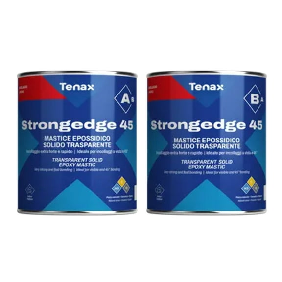 Tenax StrongEdge 45 AB Knife-Grade Clear Epoxy for Stone  High Strength, Polishable, VOC Compliant