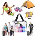thumbnail image 4 of En 1 Bolsas de regalos Bolsa de viaje de PVC transparente Bolsas de cosméticos multifunción impermeables Bolsas de maquillaje para viajes 3 piezas (negro). Afortunado Sencillez, 4 of 4