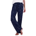 thumbnail image 5 of Axiiglly Pajama Pants for Women Funny Printed Elastic Waist Pajama Bottoms Casual Comfy Loose Sleepwear Fall Pajamas Full Length Pants with Pockets, 5 of 7