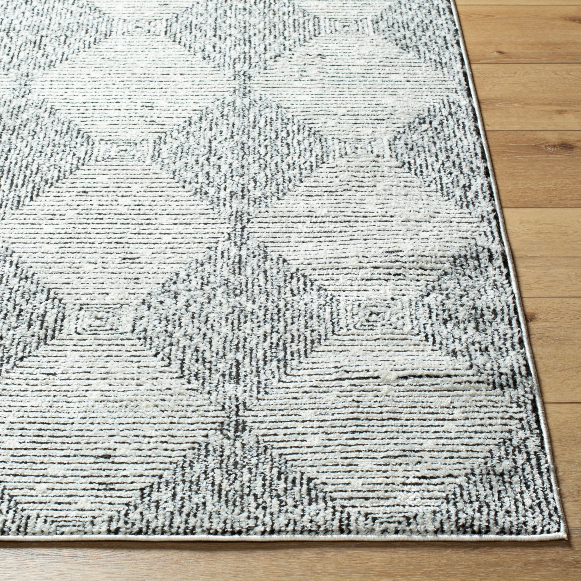 Artistic Wavers Freud Area Rug, 9'2" x 12', Black/Ivory