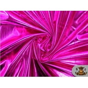 Spandex Metallic HOT PINK Fabric / 60" Wide / Sold by the Yard