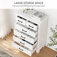 thumbnail image 5 of 6 Drawer Wooden Dresser Chest, Vintage Chest of Drawers Storage Cabinet with Handle, 5 of 9