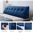 thumbnail image 3 of Large Headboard Pillow Headboard Wedge Pillow Bed Rest Reading Pillow Bolster Triangular Pillow for Sitting in Bed-Backrest Positioning Support Long Pillow for Daybed (Full: 54x8x20 Inches,Blue), 3 of 13