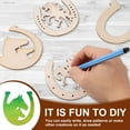 thumbnail image 5 of Keyohome Unfinished Wood Horseshoe Crafts Kit Multipurpose Sturdy Wood Horseshoes Cutout Smooth Horses Cutout Craft Slices for Decoration, 5 of 10