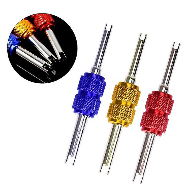 lote De 3 Tournevis Double Extrmit Pour Retirer Les Valves (13.8*75mm) Pour Les Outils De Rparation De Pneus De Vlo, De Moto, De Voiture Et De Cam