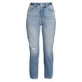 thumbnail image 5 of Time and Tru Women's High Rise Slim Boyfriend Crop Jeans, 5 of 5