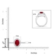 thumbnail image 6 of Angara Natural 1.25 Ct. Ruby with Diamond Halo Ring in 14K White Gold for Women (Ring Size: 12), 6 of 11