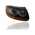 thumbnail image 3 of Headlight - Compatible/Replacement for '10-12 Hyundai Santa Fe - Halogen With Orange Light-Bar On Bottom, Black Bezel - Pair, Left Driver + Right Passenger Set - 921020W100, 921010W100, 3 of 4