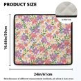 thumbnail image 2 of ZIATUBLES Lily Floral Washing Machine Top Dust Cover Pad Water Resistant Washer and Dryer Top Protector Mat for Laundry Room Washable Home Kitchen Decor Accessories, 24 x 19.7 Inch, 2 of 7