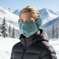 thumbnail image 2 of Unique Bargains 1 Pc Two-in-one Face Mask Windproof Balaclava for Cycling Blue, 2 of 6