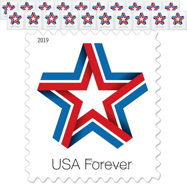 Star Ribbon Strip of 20 USPS First Class Forever Postage Stamps
