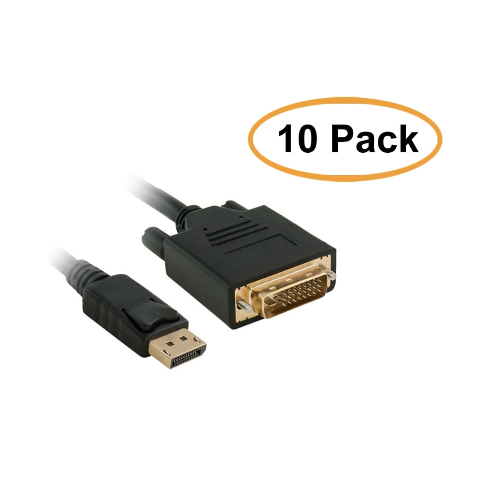 C&E DisplayPort to DVI Video Cable, DisplayPort Male to DVI Male, 3