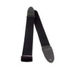 Perri's 2" Deluxe Soft Cotton Guitar Strap With Tri Glide Adjustment and Glove Leather Ends Black