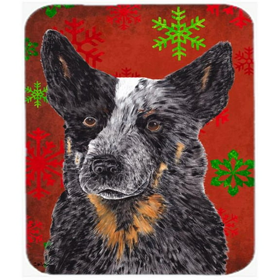 Australian Cattle Dog Snowflakes Holiday Christmas Mouse Pad, Hot Pad Or Trivet