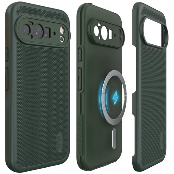 TUDIA MergeGrip Case for Google Pixel 10 Pro XL (2025), MagSafe & Pixelsnap Compatible Shockproof Dual Layer Phone Case, Pine Green