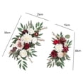 thumbnail image 3 of 2Pcs Artificial Flower Swag Wedding Arch Wreath for Ceremony Wall Farmhouse Red White, 3 of 8