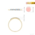 thumbnail image 4 of ANGARA Natural Half Eternity Seven Stone Aquamarine and Diamond Wedding Ring in 14K Yellow Gold for Women (Size-2mm) | March Birthstone, Anniversary, Jewelry Gift for Women | Natural Aquamarine Ring, 4 of 8