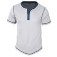 thumbnail image 2 of LYEAA T Shirts for Men Short Sleeve Three Buttons Crew Neck Loose Summer Pullover T-shirts Solid Casual Soft Comfortable Breathable Men's Tops White S, 2 of 7