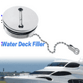 thumbnail image 4 of 2X Boat Deck Fill Filler Replacement Cap with Chain Stainless Steel Water Gas, 4 of 8