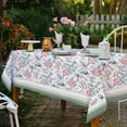 thumbnail image 2 of Spring Floral Tablecloth, Waterproof Floral Table Cloth for Oval Tables, Rectangle 60 x 84 inch, Fabric Table Cloth for Dining, Holiday, Parties, Picnic, indooor, Outdoor use, 2 of 6