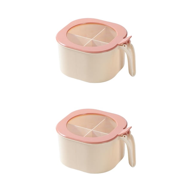 Naiovety Caja de condimentos Hi.FANCY, contenedor de condimentos de plástico de 4 rejillas, tarro de especias antideslizante a prueba de polvo para No.01 2piezas Naiovety CBP154526