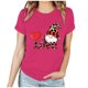 thumbnail image 3 of RKSTN Valentine Gifts Women's Valentine's Day T Shirts Oversized Crewneck Valentines Graphic Print Short Sleeve Shirt Womens Casual Solid Round Neck Plus Size Loose Fits Tee Top Summer Clothes, 3 of 8