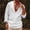 White, variant on BRGZLK Mens Linen Henley Shirts Summer Hawaiian Solid Color Deep V-Neck Long Sleeve Tops Lightweight Comfort Casual Loose T-Shirt Top Light Blue L