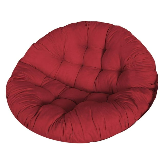Abbracc Patio Intérieur-Extérieur Chaise suspendue en osier simple Coussin Rouge
