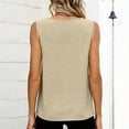thumbnail image 5 of Neewe Womens Loose Fit Casual Flowy Tank Tops Square Neck Trendy Sleeveless Summer Tops Clothes Spring Outfits 2026-Khaki XL, 5 of 6