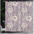 thumbnail image 3 of Ambesonne Aster Shower Curtain, Earth Tones Flower Petals Art, 69"Wx84"L, Purple Grey, 3 of 4