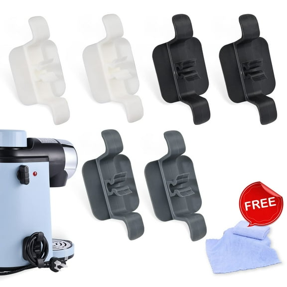 Lainin Upgraded Cord Wrapper for Appliances with A Free RAG, Cord Hider Cable Holder Adhesive Cord Organizer Winder Stick on Home or Kitchen Appliances Mixer/Blender/Coffee-Maker etc