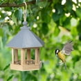 thumbnail image 5 of Qyaukm Wooden Bird Feeder for Outdoors Hanging, Large Capacity, Birdfeeder for Garden Decoration Yard, Weatherproof and Durable(Blue), 1X Bird Feeder, 5 of 9