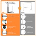 Nefoso Double Rails Clothing Garment Rack,Portable Adjustable Clothes
