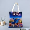thumbnail image 2 of Wonder Park Bolso de tela con estampado de lienzo para mujer, bolsa de compras reutilizable y estética, con cremallera interior, regalo para mujer,38*45cm., 2 of 6