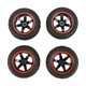 thumbnail image 3 of for 1:10 Rally Car 75mm Rubber Tires and Wheel Rims for 1/10 Scale HSP 94123 HPI Kyosho Tamiya RC on, 3 of 5