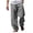Gray, variant on ZQUUVOU Men's Cotton Linen Pants Drawstring Multi Pocket Solid Trousers Relaxation Length Pants Beige