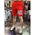 thumbnail image 2 of Pantalones cortos para hombre con estampado de rayas y cordón para playa, elegantes, elásticos, a la moda, sin logotipo, con corte seco, XL, finos, 2 of 5