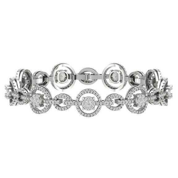 ARAIYA JEWELRY Sterling Silver Diamond Bangle Bracelet (2 1/2 Cttw, I-J/ I2-I3), 7"