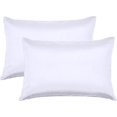 thumbnail image 1 of Aiking Home 12x18 Inches Faux Silk Rectangular Throw Pillow Cover, Zipper Closure, White (Set of 2), 1 of 4