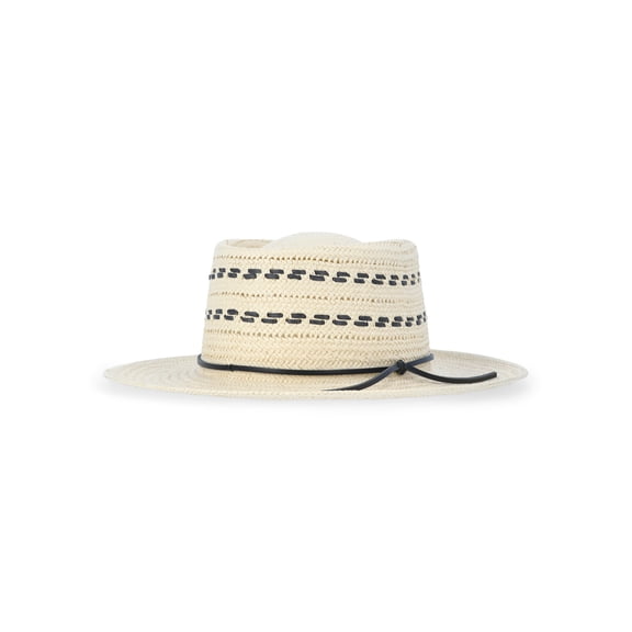 Time and Tru Women’s Straw Boater Hat, One Size