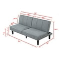 Mainstays Studio Futon, Gray Linen Upholstery