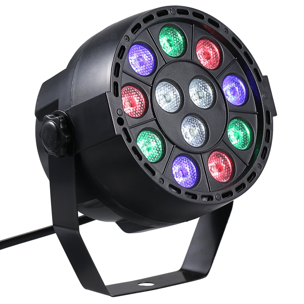 Sorven Stage Light Stage AC90-240V 12 LEDs Par Lights 8 Channel RGBW Color Mixing Stage Lighting with DMX Strobe & Sound Active Mode for Disco Party Christmas Wall Wash