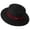 A-Black, variant on Womens Boater Straw Sun Hat Flat Top Wide Brim UV Protection Summer Travel Cap Pearl Floral Embellished