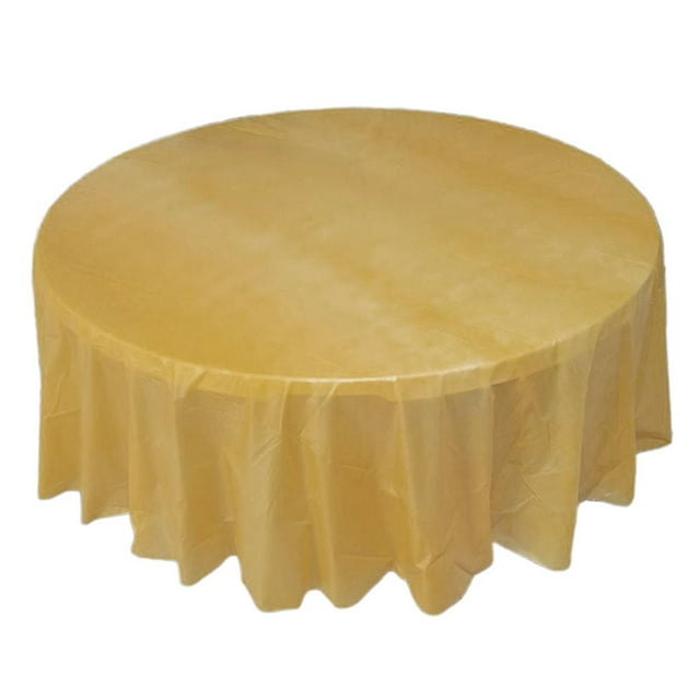 Cubierta De forma forma forma De Plástico De De Color Sólido - Mantel De Plástico Desechable Para Navidad - 84 Pulg. forma forma forma dorado Macarena Manteles desechables
