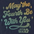 thumbnail image 2 of Men's Star Wars May the Fourth Be With You Retro Logo Graphic Tee Navy Blue Small, 2 of 5